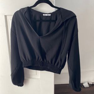 Hooded cropped Zara jacket
